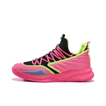PEAK Speedy Eagle I Carbon Plate Anti Slip Wear Resistant Low Top Basketball Shoes Men's Rose Red
