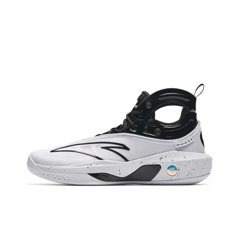 Anta KT8 KT 8, Black Eight Anti Slip Wear Resistant High Top Basketball Shoes Men's Black White-0