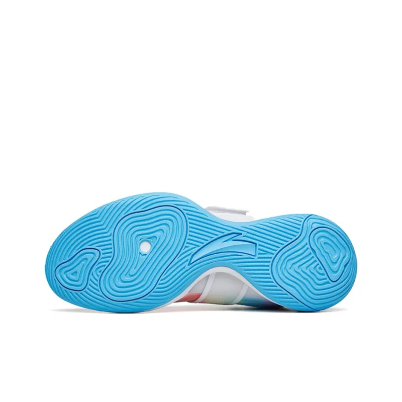 Anta Water Flower 4 Slip-Resistant Cushioning Wear-Resistant Low-Top Basketball Shoes White Multicolor-4