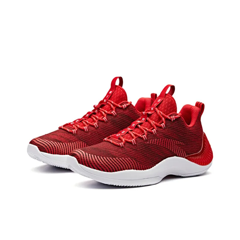 ANTA The Dagger 2 Basketball Shoes Men Low Top University Red-1