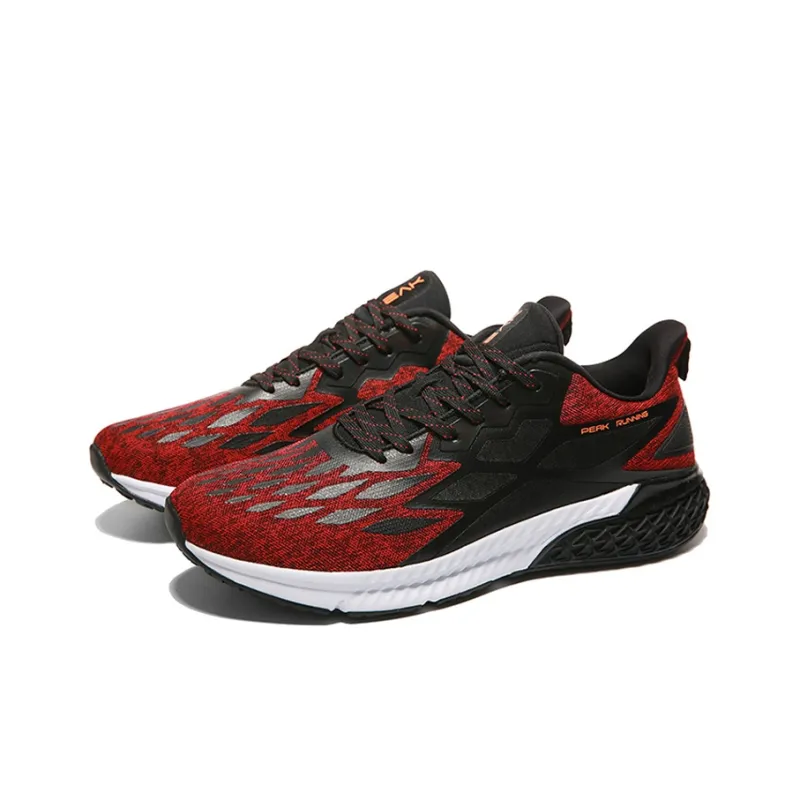 PEAK Magic Bullets Durable Breathable Low Top Running Shoes Men's Black Red-1