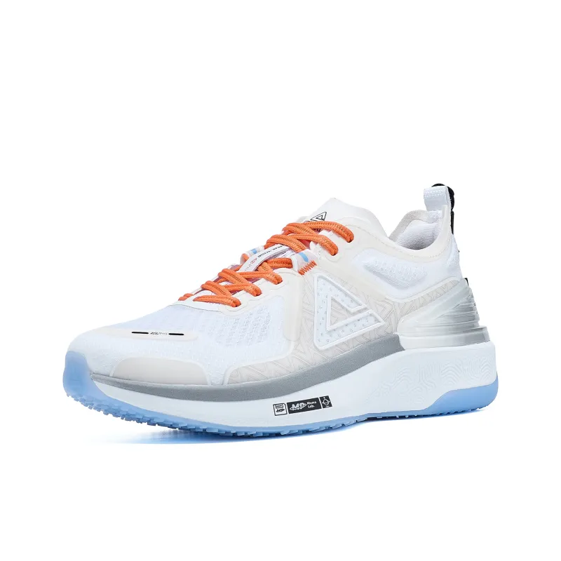 MOMO PLANET x PEAK Taichi 4.0 Pro Cushioning Anti Slip And Wear Resistant Low Top Running Shoes Women's White-2