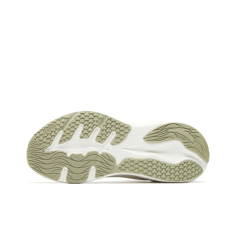 Anta Cushioning Lightweight Low Top Sprint Running Shoes Women's Light Beige White-4