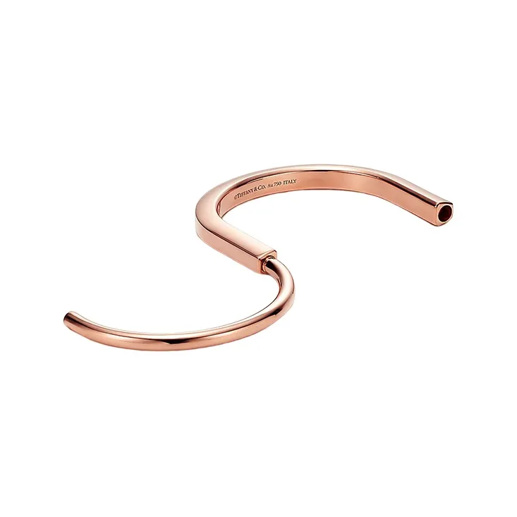 TIFFANY & CO. Lock Bangles Unisex Rose Gold-2
