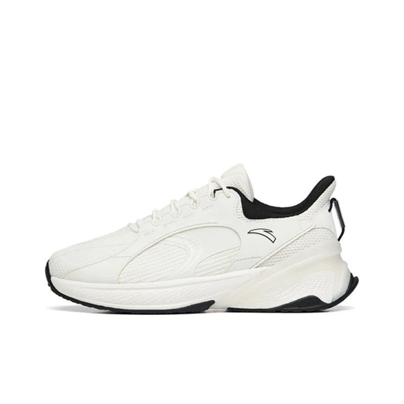 Anta C37 Series Overwhelming Slip Resistant And Breathable Low Top Running Shoes Women's White Black-0