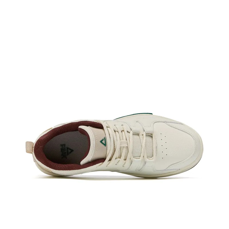 PEAK State Extremely Large Triangle 1.0 Skateboard Shoes Women's Low Top Ecru/Rumba Red-3