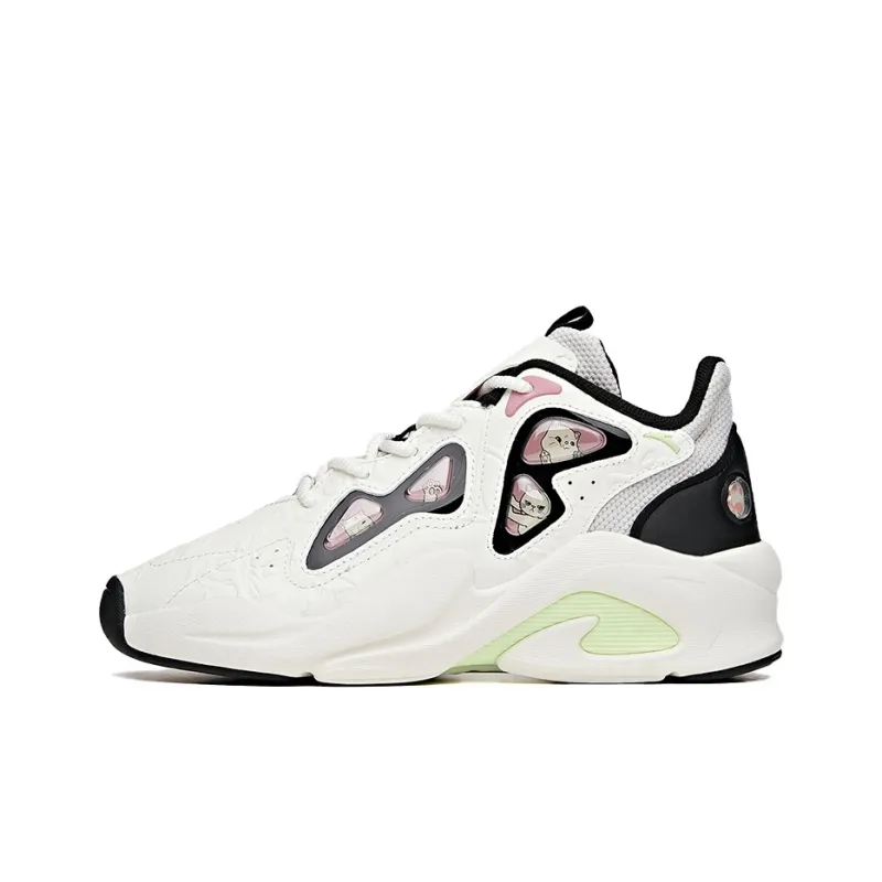 Anta Bastard Slip-Resistant Low-Top Chunky Sneakers Women's White Black Gray-0
