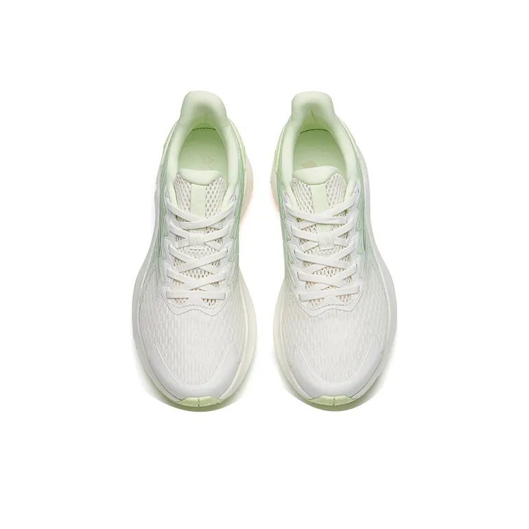 Anta Antelope Run 2 Abrasion Resistant Breathable Low Top Running Shoes Women's White Green-2