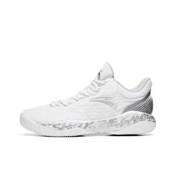 Anta A shock Cushioning, Slip Resistant, And Abrasion Resistant Low Top Basketball Shoes Men's Gray White