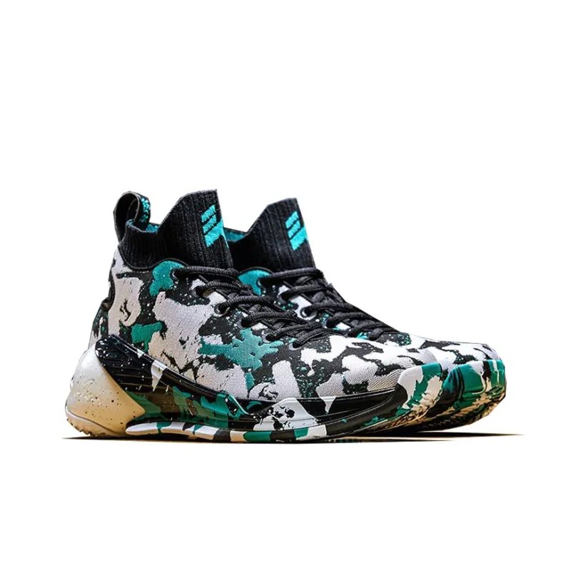 Anta KT4 High Top Performance Basketball Shoes Men's Black Green-2