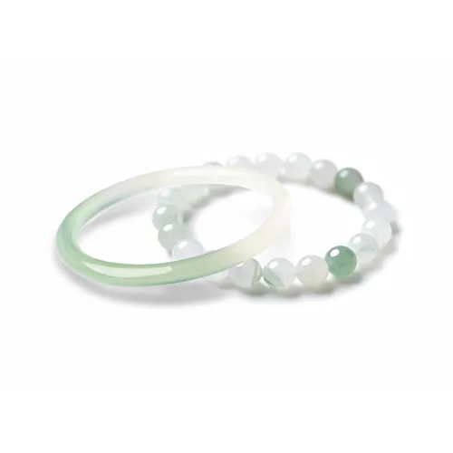 Muyan Colored Glaze Green Serene Stackable Bangle Women's