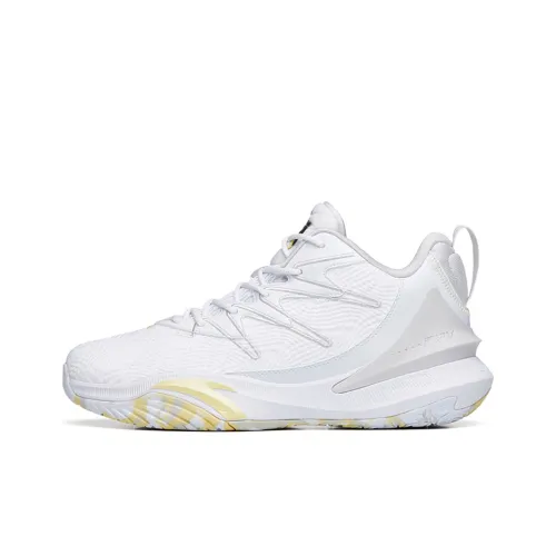 ANTA The Dagger 5 Basketball Shoes Men Low-Top ANTA White/Light Silver Gray/Beige Cotton