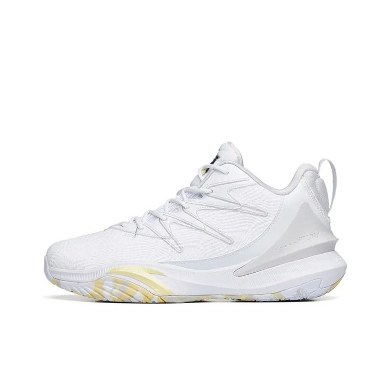 ANTA The Dagger 5 Basketball Shoes Men Low Top ANTA White/Light Silver Gray/Cornsilk-0
