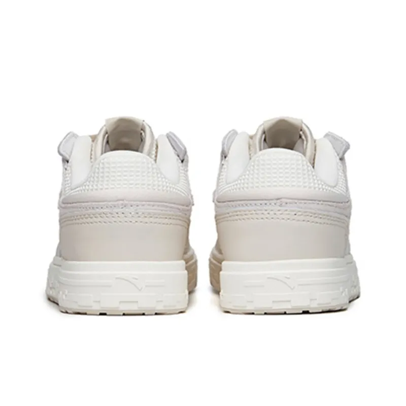 Anta Street Naughty Slip Resistant Low Top Skateboard Shoes Women's Gray White-4