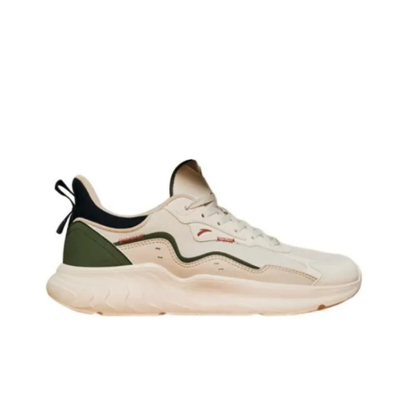Anta The City Slip Resistant Low Top Casual Shoes Men's Beige Green White-1