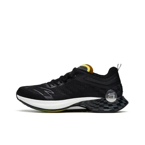 Anta Mach Pro Cushioned Slip Resistant Low Top Running Shoes Men's Black Gray