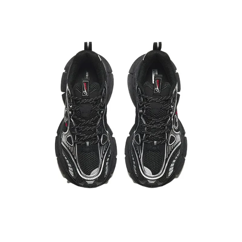 Anta Anta Champion All Weather Series Cushioned Slip Resistant Low Top Running Shoes Men's Black Silver-2