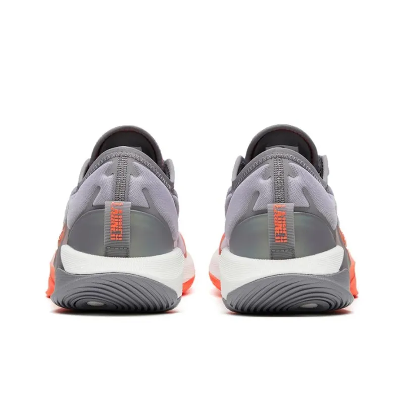 Anta Skyline 1 Low Lift Air Cushioning Anti Slip And Wear Resistant Low Top Basketball Shoes Men's Gray Orange-3