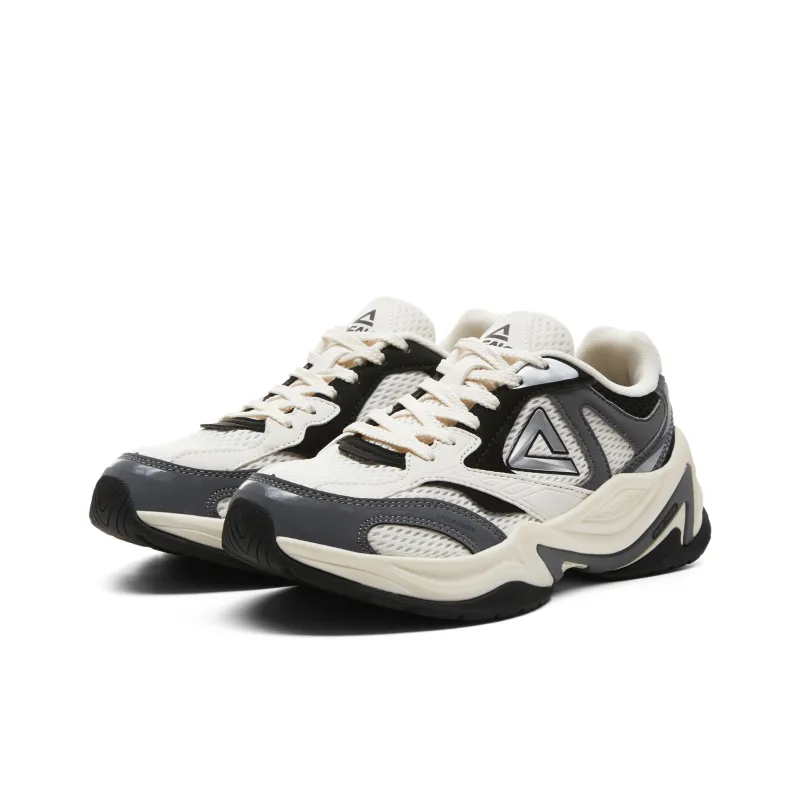 PEAK Taichi Source Return 2.0 Cushioning Lightweight Height Increasing Rebound Low Top Casual Shoes Women's Ecru Black-2
