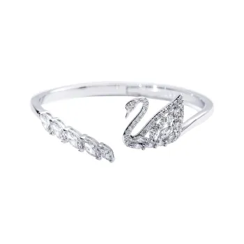 Swarovski Rhodium Plated Bangles Women's Silver