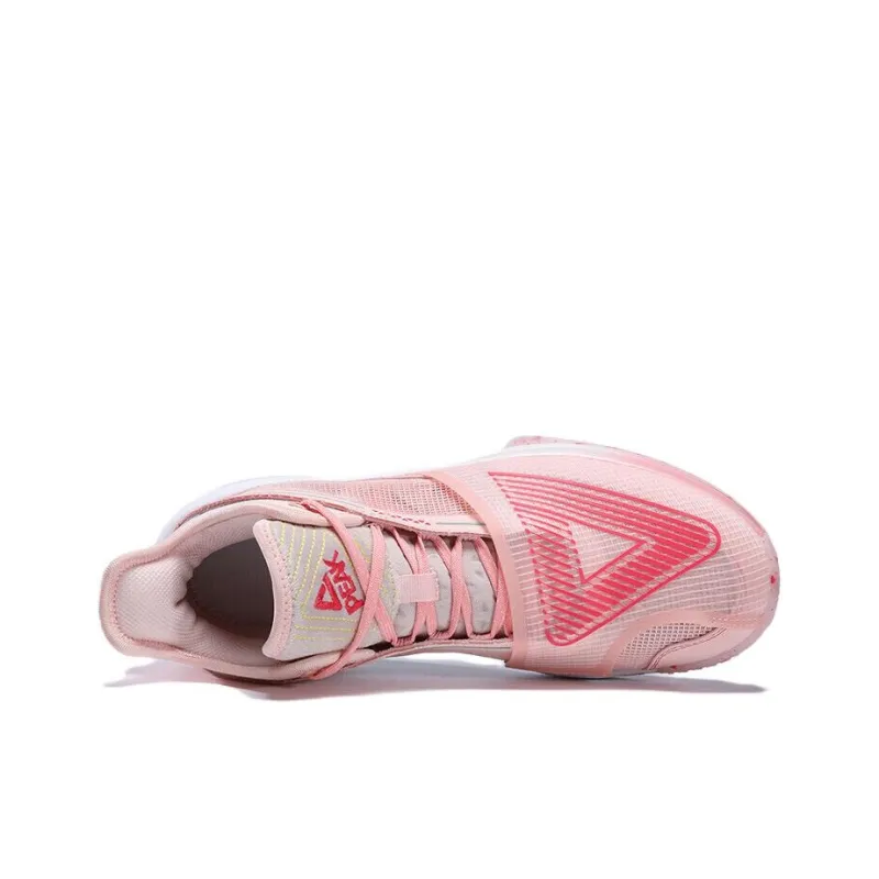 PEAK State Extremely Large Triangle 1.0 Basketball Shoes Men Mid Top Blossom Pink-2