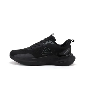 PEAK Tai Ji3.0 Anti Slip Wear Resistant Low Top Long Distance Running Shoes Men's All Black