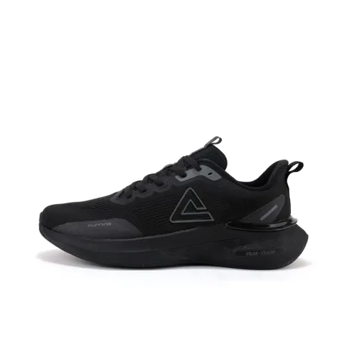 PEAK Tai Ji3.0 Anti Slip Wear Resistant Low Top Long Distance Running Shoes Men's All Black