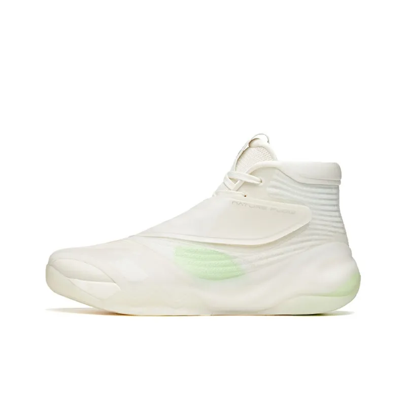 Anta KT6 Anti Slip Wear Resistant High Top Basketball Shoes Men's White-0