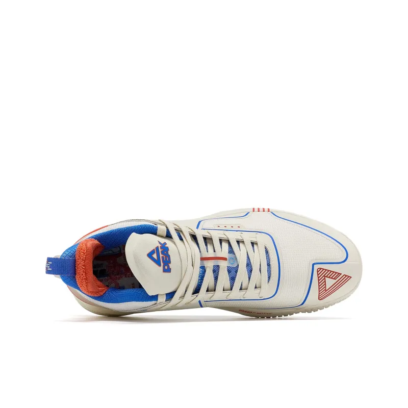 PEAK Flash 4 Anti Slip Wear Resistant Mid Top Basketball Shoes Men's Ecru-3