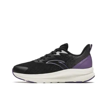 Anta Cloud Journey Wear Resistant Low Top Running Shoes Women's Black Purple