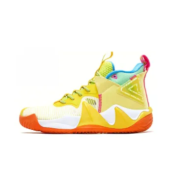 PEAK Monster 7 High Top Basketball Shoes Men's Orange Yellow