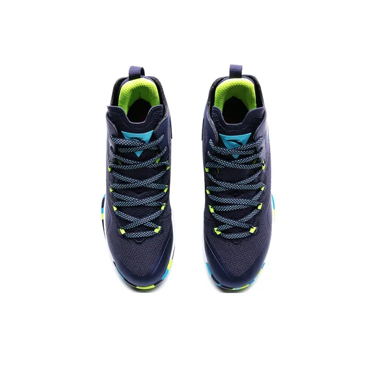Anta The Shield 1 Cushioning, Slip Resistant, And Abrasion Resistant High Top Basketball Shoes Men's Blue-2