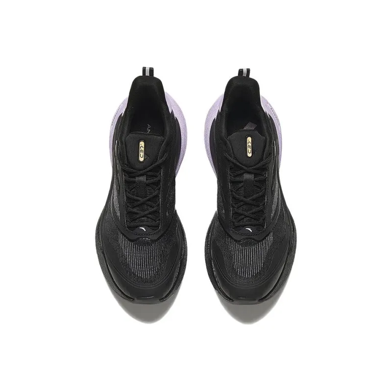 Anta C37 Series 4.0 Cushioning Breathable Low Top Running Shoes Women's Black Dusty Purple-2