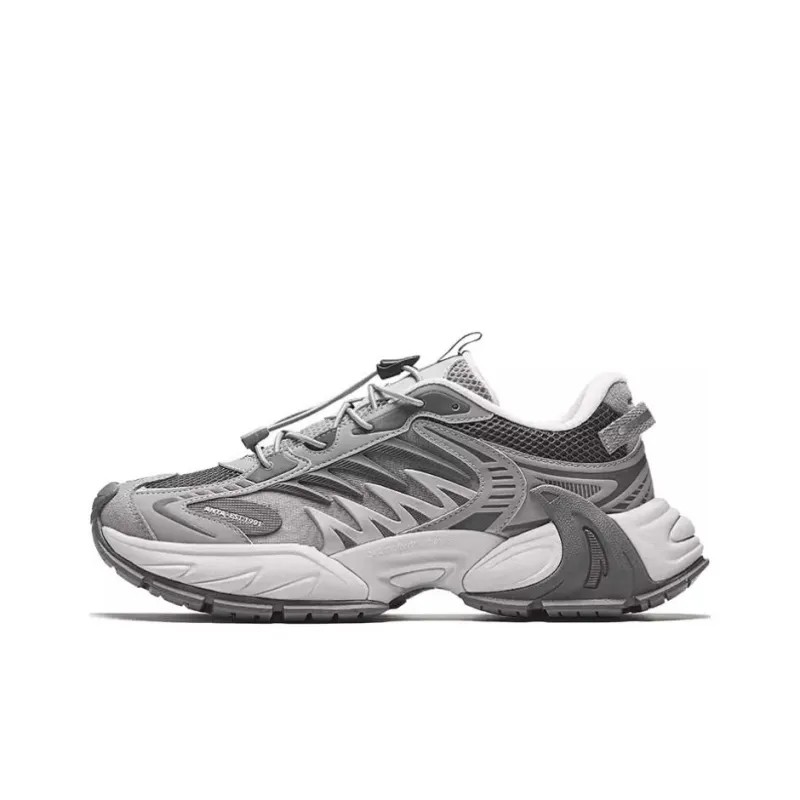 Anta Star Moon 2 Wear-Resistant Height Increasing Low-Top Casual Shoes Men's Gray-0