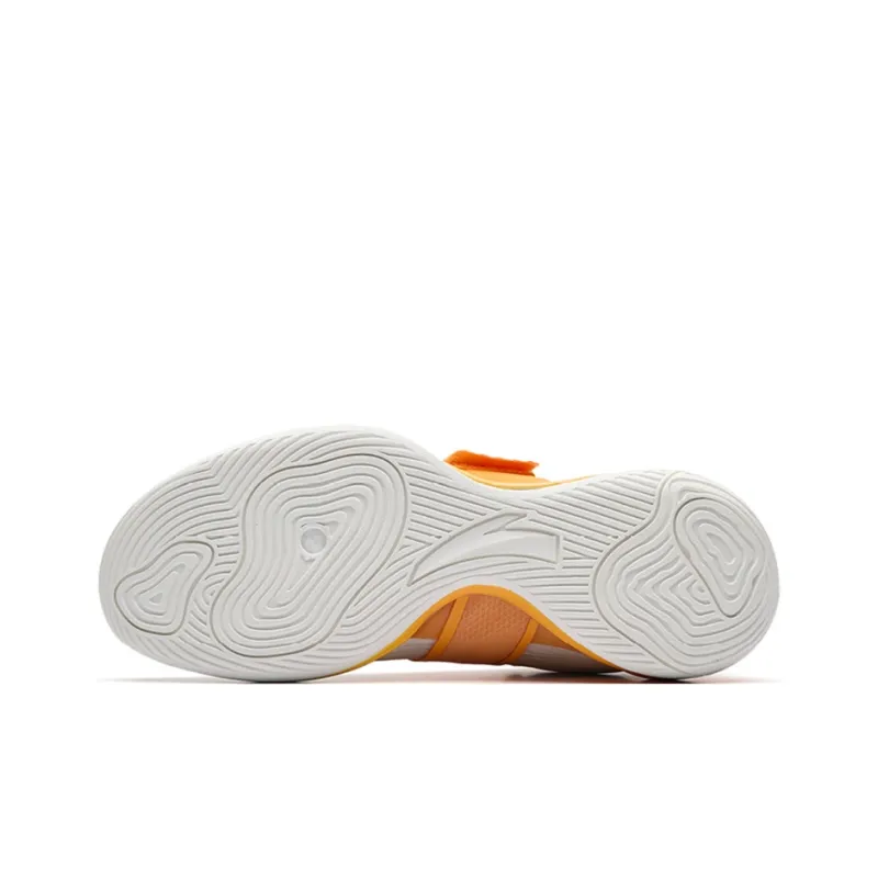 Anta Water Flower 4 Anti Slip Wear Resistant Low Top Performance Basketball Shoes Men's White Yellow-4