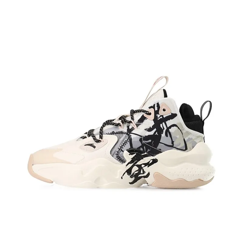 Anta Bastard Peak 2 Cushioned Anti Slip And Wear Resistant Warm Mid Top Sports Casual Shoes Women's White Gray-0