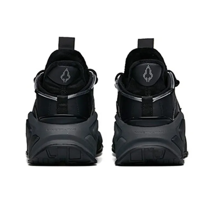 Anta AT91 Anti Slip And Wear Resistant Warm Low Top Chunky Sneakers Men's Black-4