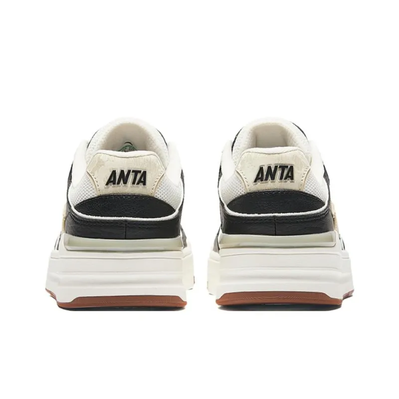 Anta Street Naughty LITE Durable Breathable Low-Top Skateboard Shoes Women's White Black-3