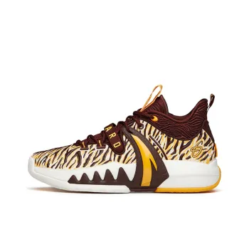 Anta GH2 Gordon Hayward 2nd Generation Cushioning Anti Slip And Wear Resistant Mid Top Basketball Shoes Brown Yellow