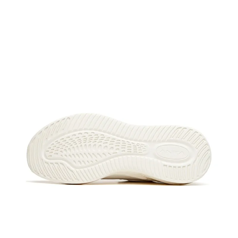 Anta C37 Series Slip-Resistant Cushioning Wear-Resistant Low-Top Running Shoes Ivory White-4