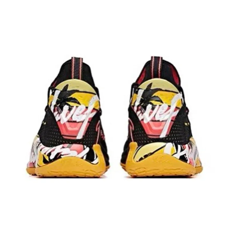 Anta KT5 Thompson Cushioning Anti-Slip And Wear-Resistant Low-Top Performance Basketball Shoes Black Yellow-4