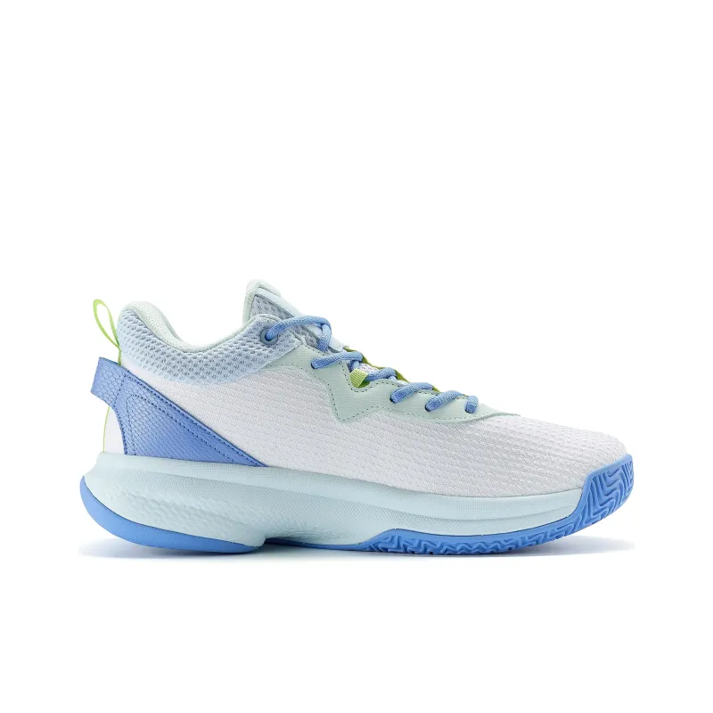 PEAK Magic Bullets Low Top Basketball Shoes Men's Big White Fine Blue-1