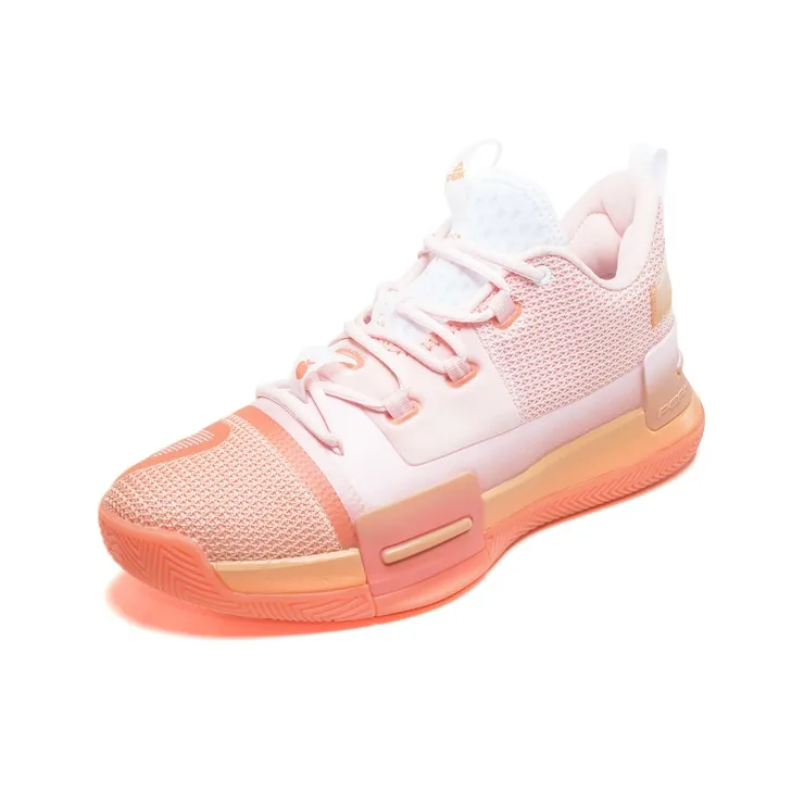 PEAK Flash Cushioned Wear-Resistant Breathable Low-Top Performance Basketball Shoes Men's Peach Skin Color-2