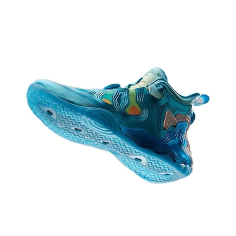 ANTA Star Mountain Basketball Shoes Men Mid Top Blue/Green-3