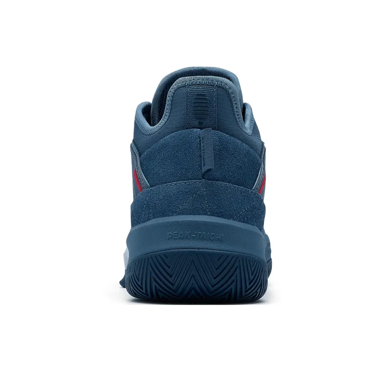PEAK State Extremely Large Triangle 1.0 Cushioning Anti-Slip And Wear-Resistant Mid-Top Basketball Shoes Photo Blue-4