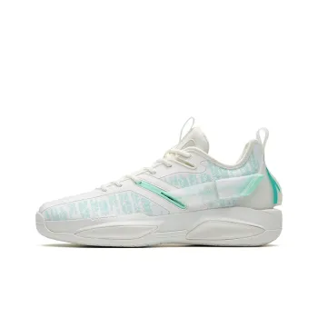 Anta GH3 Cushioning Anti Slip Wear Resistant Breathability Low Top Basketball Shoes White Green