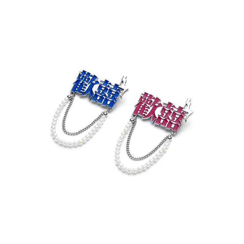 Guuka Brooches Unisex Blue/Pink-1
