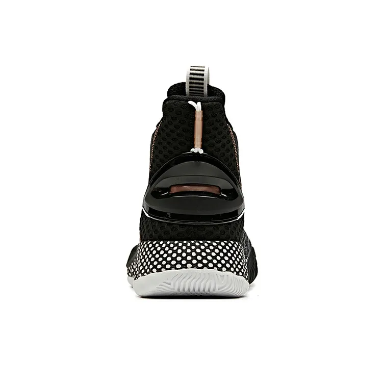 Anta Crazy 3 Cushioning Warm High-Top Basketball Shoes Men's Black White-4
