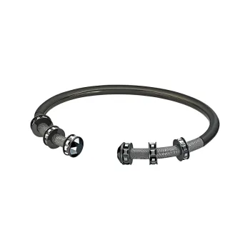 Swarovski PVD Metal Bangles Men's Black