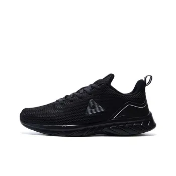 PEAK Qingyi Cushioning Anti Slip Wear Resistant Breathability Low Top Running Shoes Men's Black